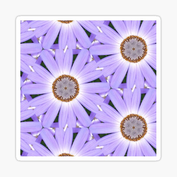 Lilac gerbera pattern Sticker
