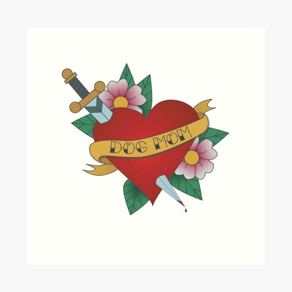 Item preview, Dog Mom Old Fashioned Tattoo designed and sold by obscuritea.