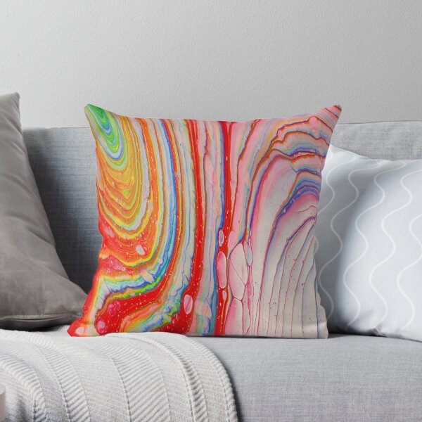 Colour Rings Throw Pillow