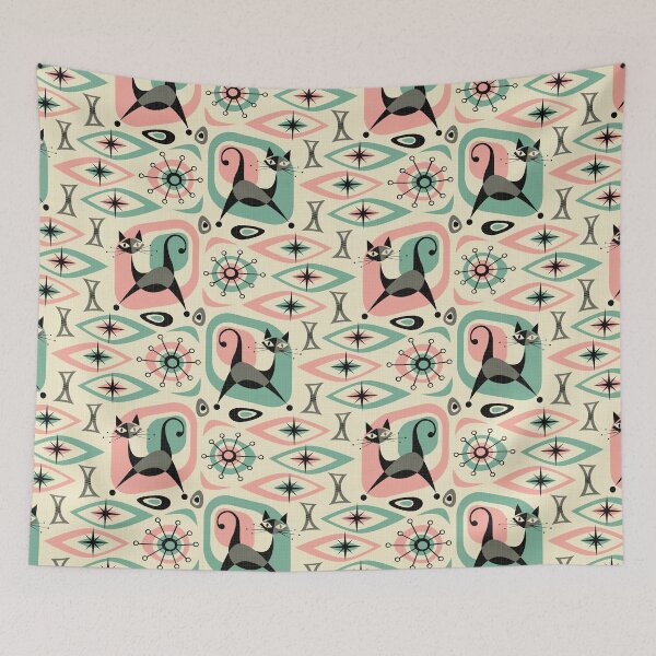 Item preview, Mid Century Cat Abstract designed and sold by studioxtine.