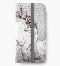 Blühender Stegosaurus iPhone Flip-Case/Hülle/Klebefolie