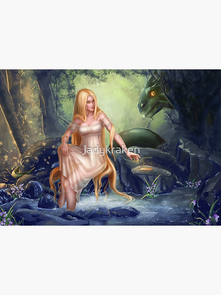 Xana y Cuelebre Asturian Mythology by ladykraken