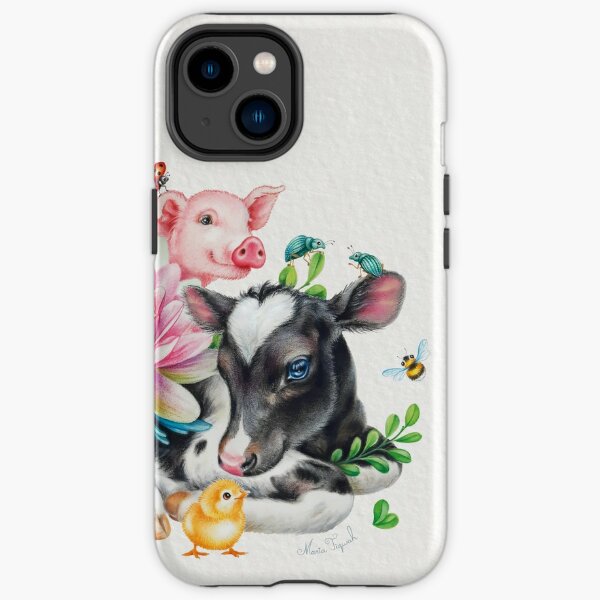 Happy animals by Maria Tiqwah iPhone Tough Case