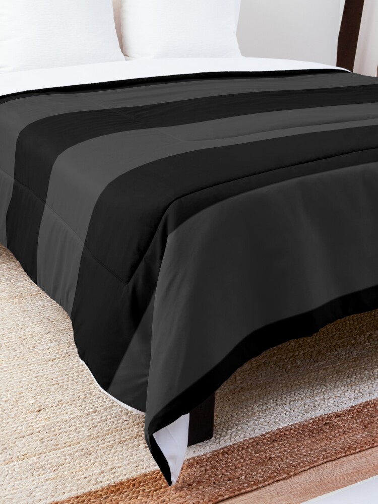Alternate view of Big Stripes Black Dark Gray Comforter