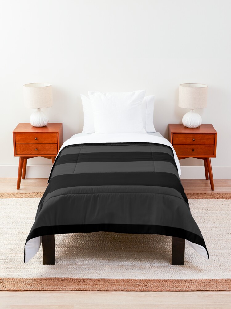 Alternate view of Big Stripes Black Dark Gray Comforter