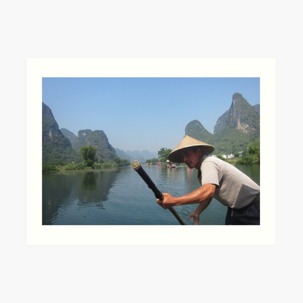 Cruising the mountains of Yangshuo Art Print