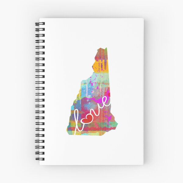 Item preview, New Hampshire (NH) Love - A Colorful Watercolor State Map Silhouette designed and sold by traciwithani.
