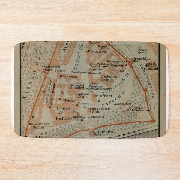 Item preview, Vintage Map of The Kremlin in Moscow (1914) designed and sold by BravuraMedia.
