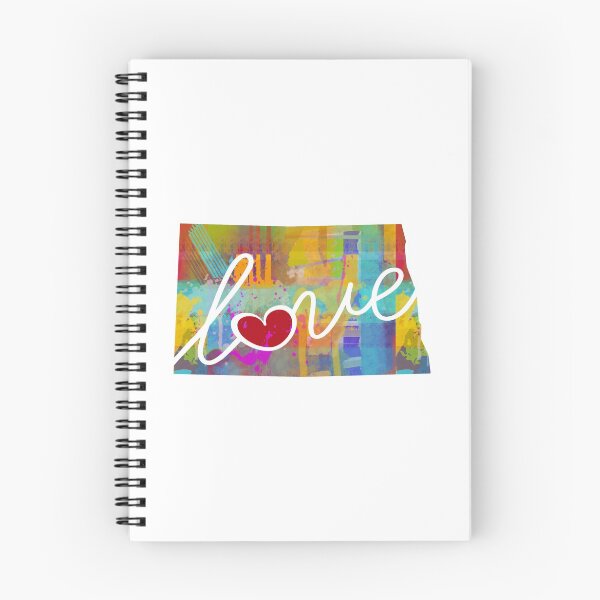 Item preview, North Dakota Love - A Colorful Watercolor State Map Silhouette designed and sold by traciwithani.