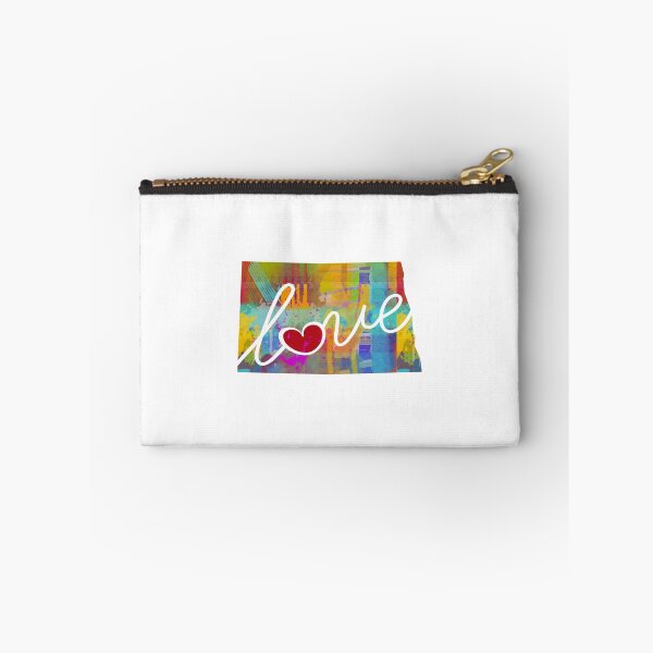 Item preview, North Dakota Love - A Colorful Watercolor State Map Silhouette designed and sold by traciwithani.