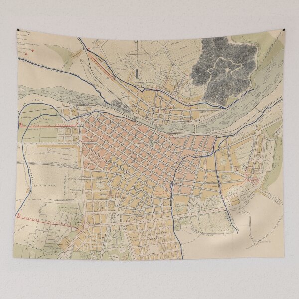 Item preview, Vintage Lima Peru Map (1904) designed and sold by BravuraMedia.