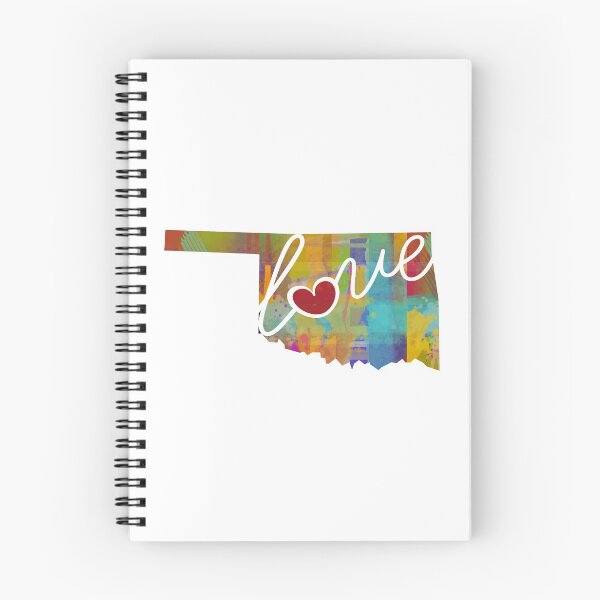 Item preview, Oklahoma (OK) Love - A Colorful Watercolor State Map Silhouette designed and sold by traciwithani.