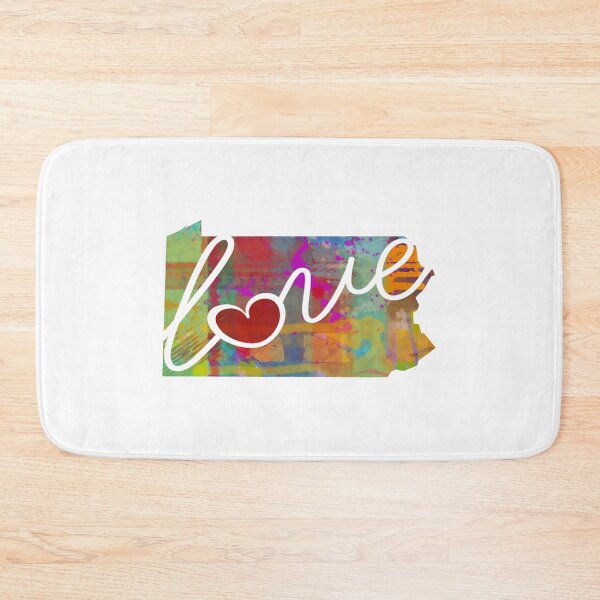 Item preview, Pennsylvania Love (PA) - A Colorful Watercolor State Map Silhouette designed and sold by traciwithani.