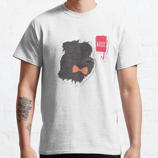 Hipster Black Collie "Basic" Classic T-Shirt