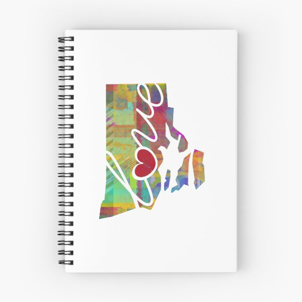 Item preview, Rhode Island (RI) Love - A Colorful Watercolor State Map Silhouette designed and sold by traciwithani.