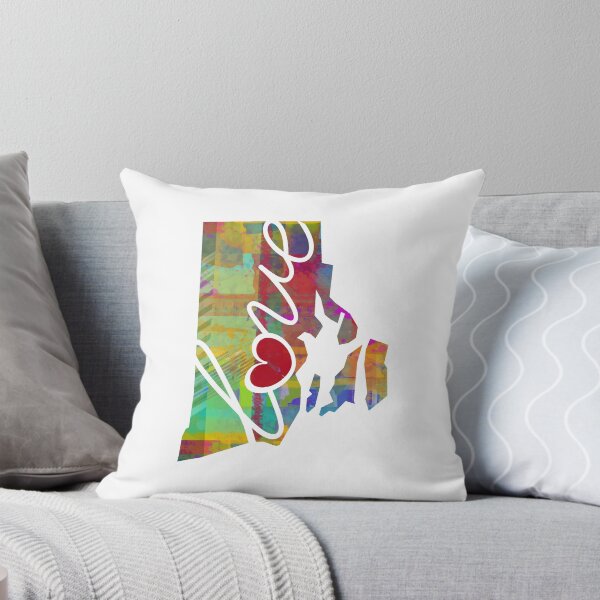 Item preview, Rhode Island (RI) Love - A Colorful Watercolor State Map Silhouette designed and sold by traciwithani.