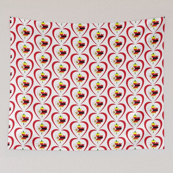 Item preview, Zimbabwean Canadian Multinational Patriot Flag Series (Heart) designed and sold by Carbon-Fibre Media.
