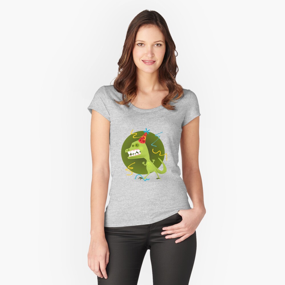 Dinosaur Party Fitted Scoop T-Shirt