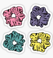 Hair Scrunchie Pastel 4 Pack Sticker