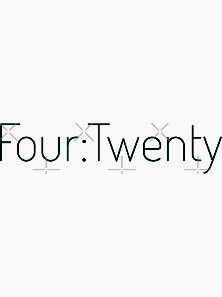 Thumbnail 3 of 3, Sticker, Four:Twenty 4:20 - Black with Green designed and sold by willpate.