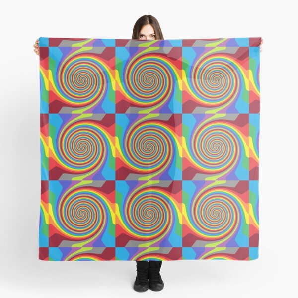 Op art - art movement, short for optical art, is a style of visual art that uses optical illusions Scarf