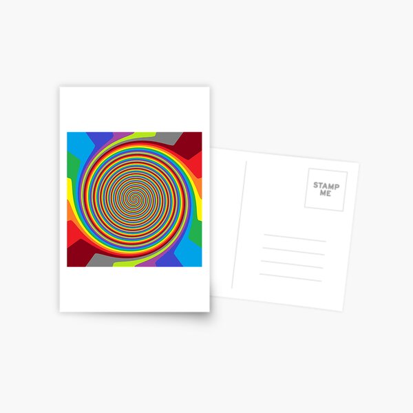 Op art - art movement, short for optical art, is a style of visual art that uses optical illusions Postcard
