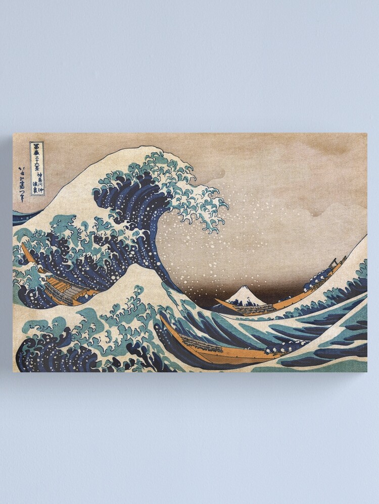 Thumbnail 1 of 3, Canvas Print, The Great Wave off Kanagawa designed and sold by VintageArchive.
