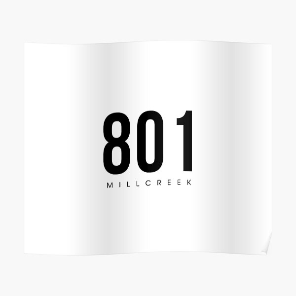 "Millcreek, UT 801 Area Code" Poster for Sale by CartoCreative