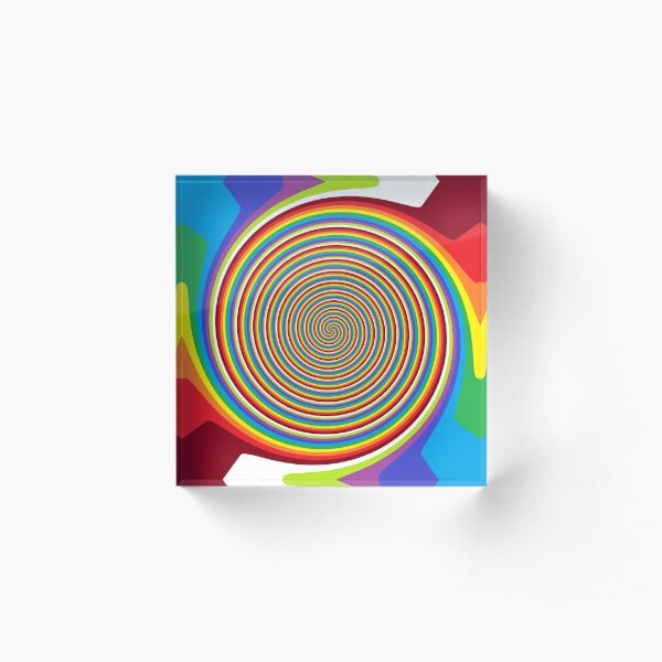 Op art - art movement, short for optical art, is a style of visual art that uses optical illusions Acrylic Block