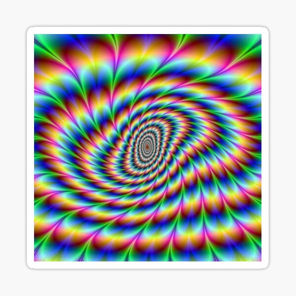 Op art - art movement, short for optical art, is a style of visual art that uses optical illusions Sticker