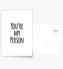 Du bist meine Person Freund Zitat Postkarten