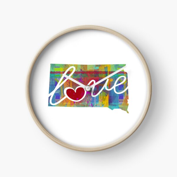Item preview, South Dakota (SD) Love - A Colorful Watercolor State Map Silhouette designed and sold by traciwithani.