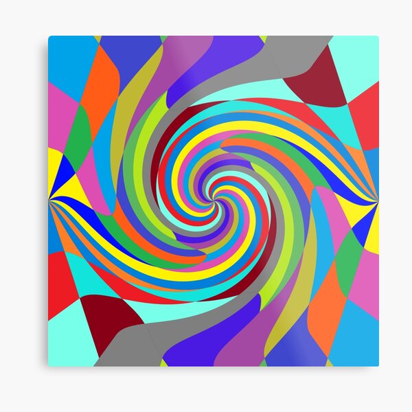 Op art - art movement, short for optical art, is a style of visual art that uses optical illusions Metal Print