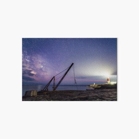 Milkyway above Portland Bill Lighthouse Art Board Print