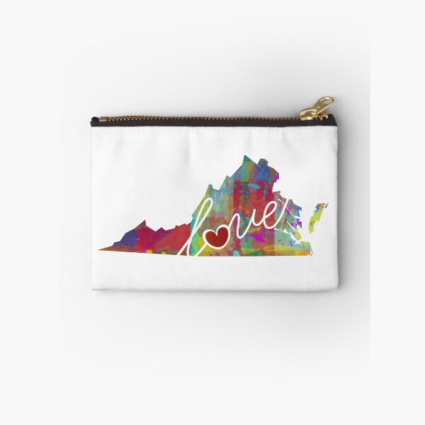 Item preview, Virginia (VA) Love - A Colorful Watercolor State Map Silhouette designed and sold by traciwithani.