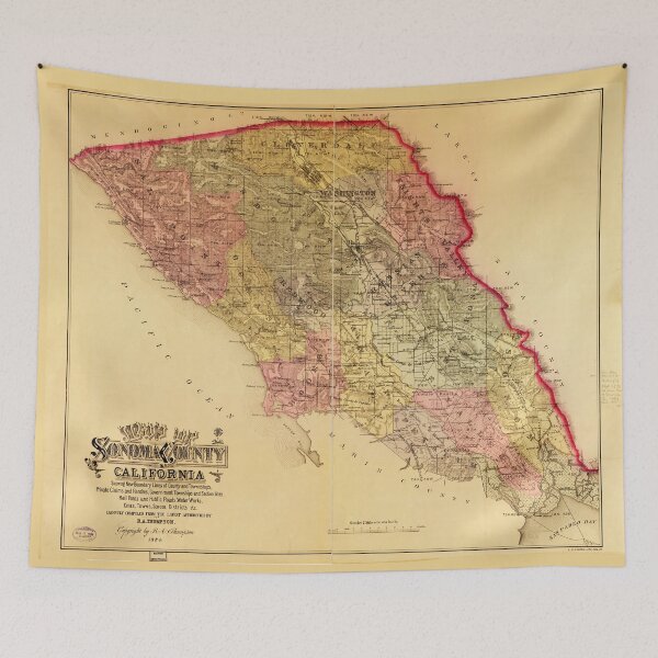 Item preview, Map of Sonoma County, California (1884) designed and sold by allhistory.
