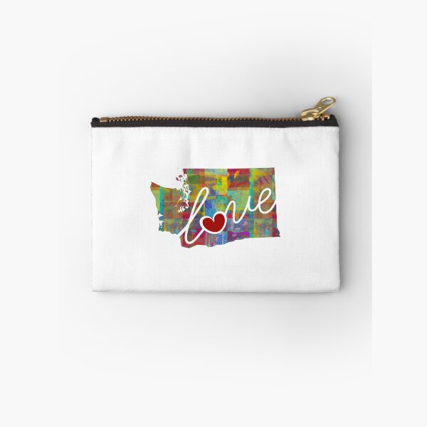 Item preview, Washington (WA) Love - A Colorful Watercolor State Map Silhouette designed and sold by traciwithani.