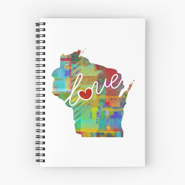 Item preview, Wisconsin (WI) Love - A Colorful Watercolor State Map Silhouette designed and sold by traciwithani.