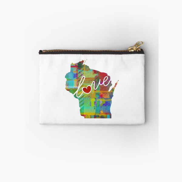 Item preview, Wisconsin (WI) Love - A Colorful Watercolor State Map Silhouette designed and sold by traciwithani.