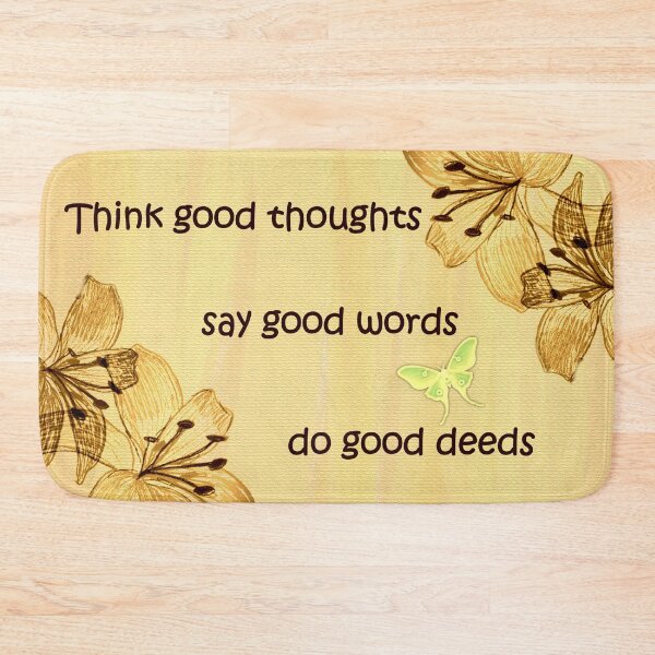 Item preview, Good Thoughts, Words, Deeds Inspirational Modern Cottage Art A612 designed and sold by byNicol.
