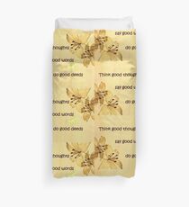 Gute Gedanken, Worte, Taten Inspirierend Modern Cottage Art A612 Bettbezug