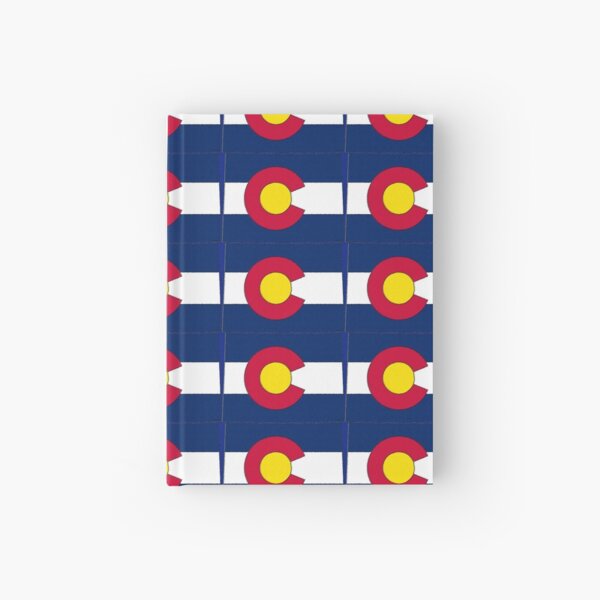 Colorado Map With Colorado State Flag Hardcover Journal
