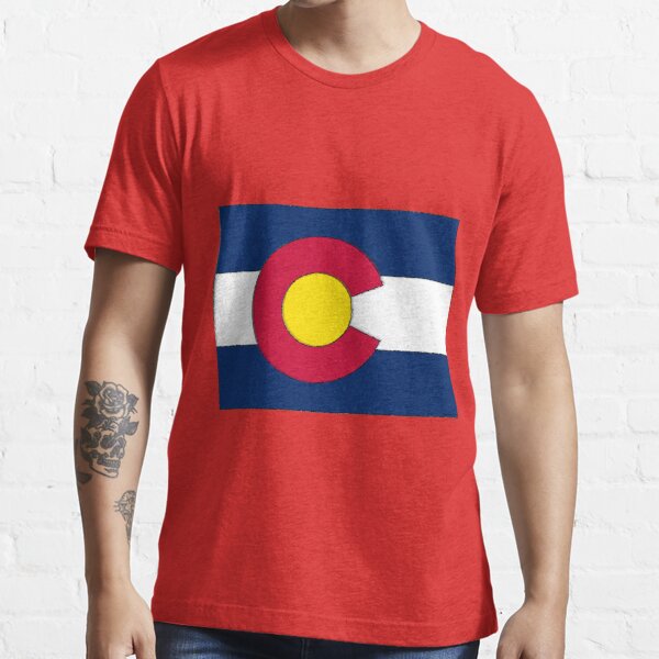 Vintage Colorado Flag Rocky Mountains Rockies Outdoor Design T-Shirt