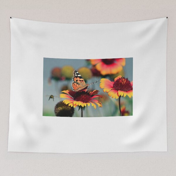 Item preview, colorful butterfly sitting on plant designed and sold by olena2552.