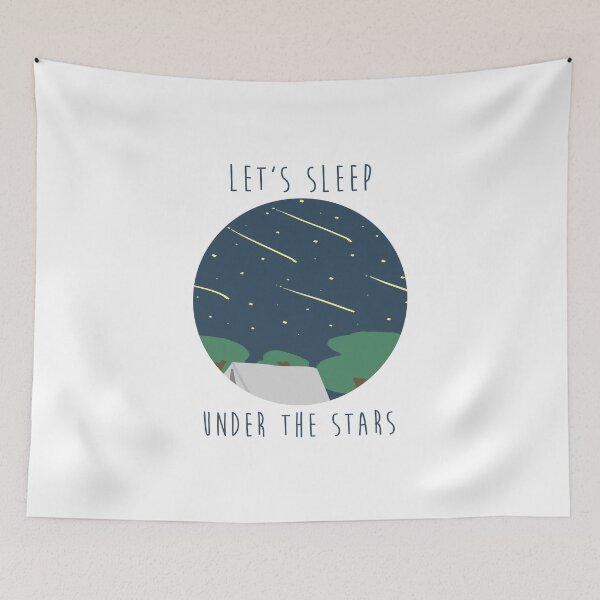 Item preview, Adventure Camping - Let's Sleep Under The Stars - Dark Text Version designed and sold by WordvineMedia.