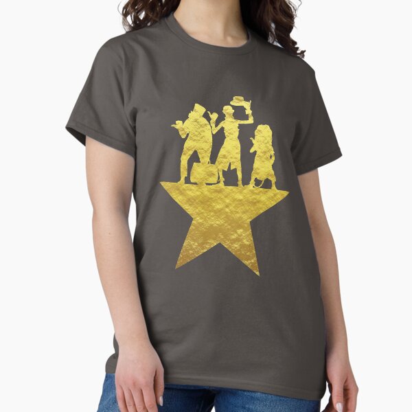 Item preview, Hitchhiking Ghosts Hamilton Star Mashup Black and Gold designed and sold by FandomTrading.