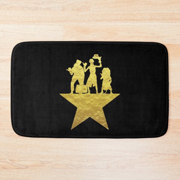 Item preview, Hitchhiking Ghosts Hamilton Star Mashup Black and Gold designed and sold by FandomTrading.