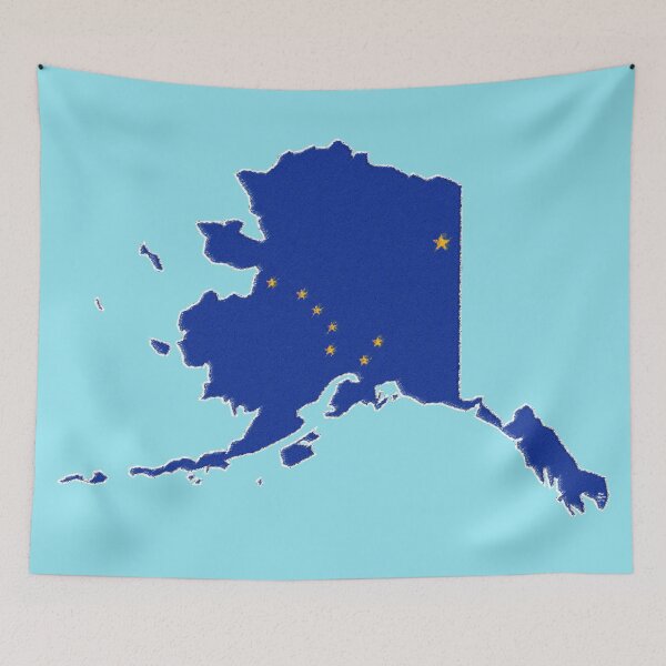 Item preview, Alaska Map With Alaskan Flag designed and sold by Havocgirl.