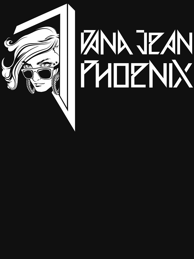 Dana Jean Phoenix - Synthwave Logo in White by DanaJeanPhoenix
