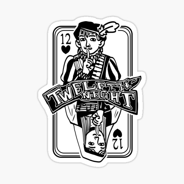 twelve of hearts Sticker